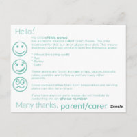 Carte d'information Celiac