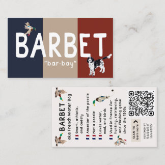 Carte d'information de chien BARBET