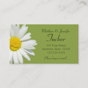 Carte d'information de contact de jeunes mariés