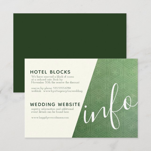 Carte d'information de Emerald City (Devant / Derrière)