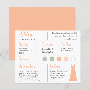 Carte d'information de la femme de ménage de coule