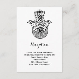 Carte d'information de la réception de mariage de