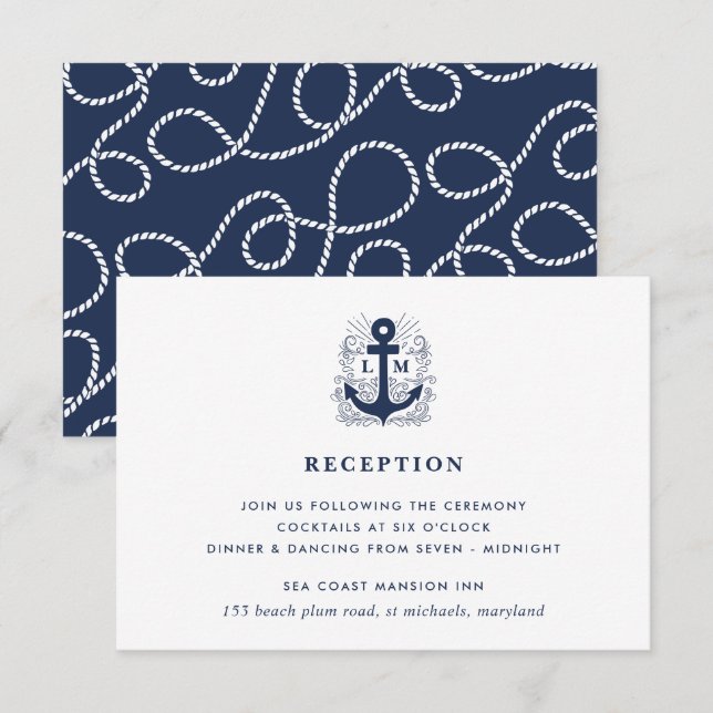 Carte d'information de réception nautique Well Anc (Devant / Derrière)