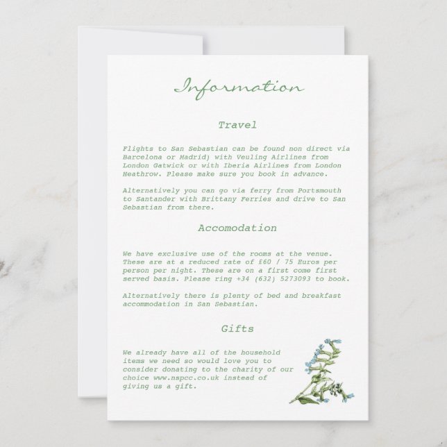 Carte d'information de style méditerranéen toscan (Devant)