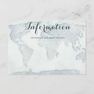 Carte d'information du mariage Carte d'aquarelle