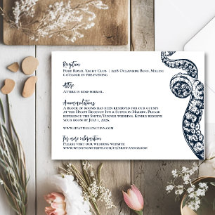 Carte d'information du Mariage de pieuvre marine