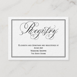 Carte d'information du Registre du Mariage de scri