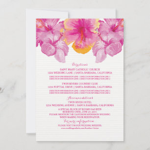 Carte d'information florale à l'Hibiscus Brosse