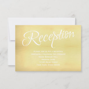 Carte d'information Gold Wedding Réception