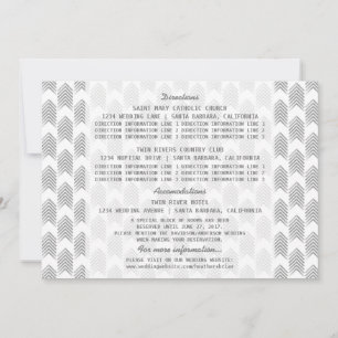 Carte d'information Grey Tribal Flèches