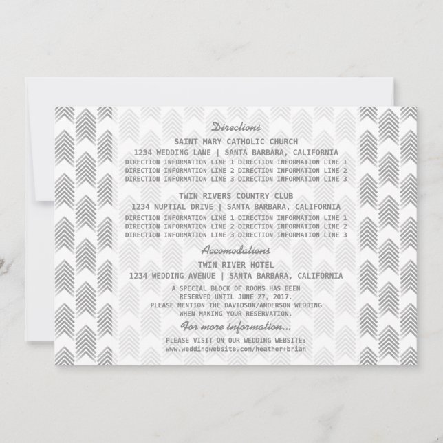 Carte d'information Grey Tribal Flèches (Devant)