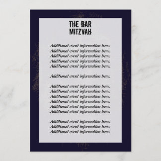 Carte d'information Mitzvah Rock Band Bar