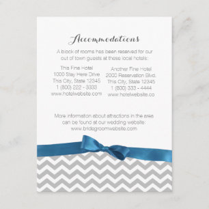 Carte d'information moderne Zigzag Motif et Bow