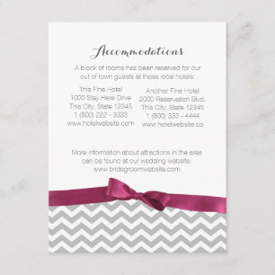 Carte d'information moderne Zigzag Motif et Bow