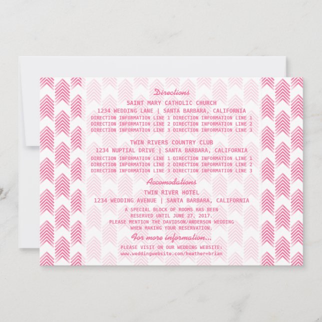 Carte d'information Pink Tribal Flèches (Devant)