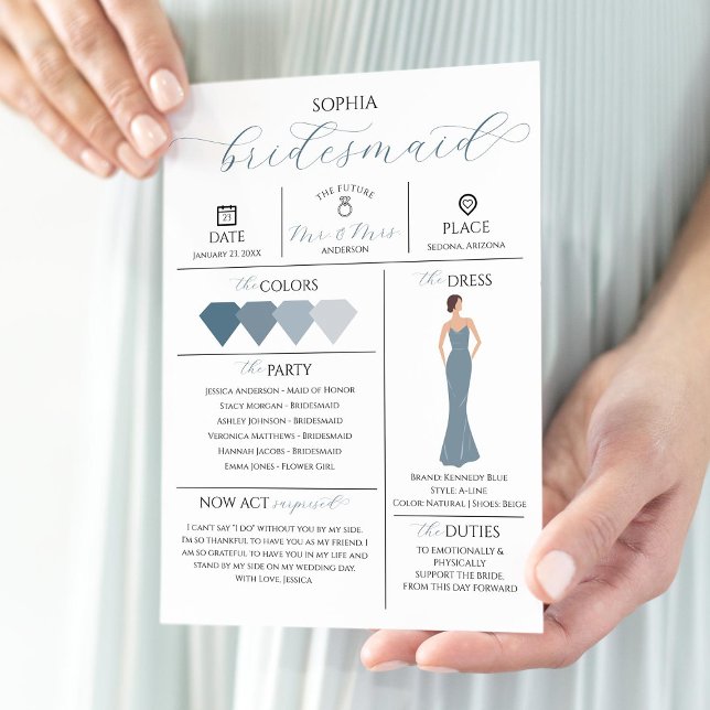 Carte d'information pour la mariée : Seras-tu ma d (Créateur téléchargé)