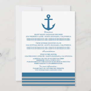 Carte d'information sur l'Ancre marine Blue Grey