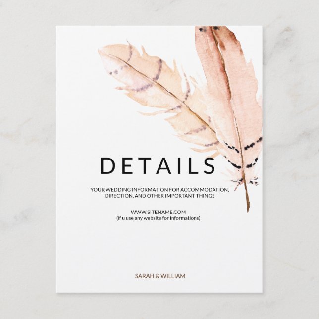 Carte d'information sur l'aquarelle (Devant)