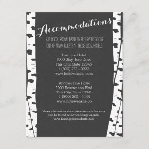 Carte d'information sur l'ardoise des bouleaux bla