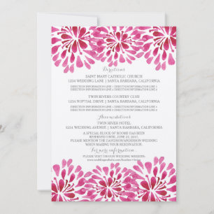 Carte d'information sur le chrysanthème aquarelle 