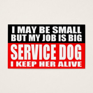 Carte d'information sur les chiens de service ADA