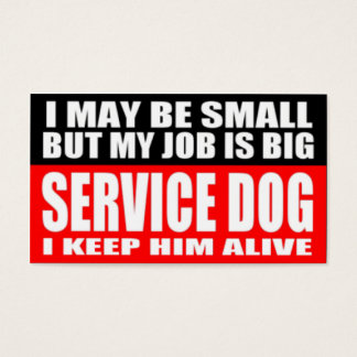 Carte d'information sur les chiens de service ADA