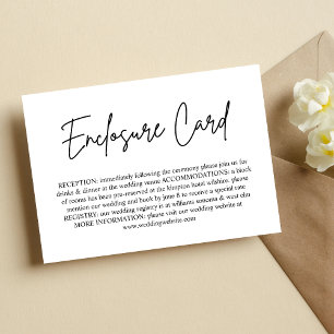 Carte d'information sur les détails du mariage ave