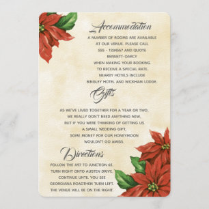 Carte d'informations complémentaires Poinsettia Vi