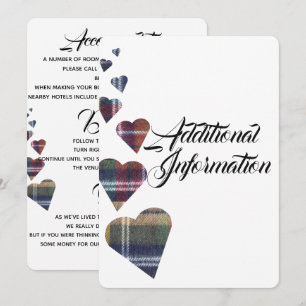 Carte d'informations supplémentaires de tartan