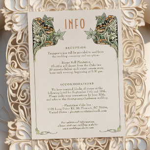 Carte d'informations sur le Mariage Art nouveau vi