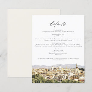 Carte d'informations sur le Mariage ROME Italie Sk