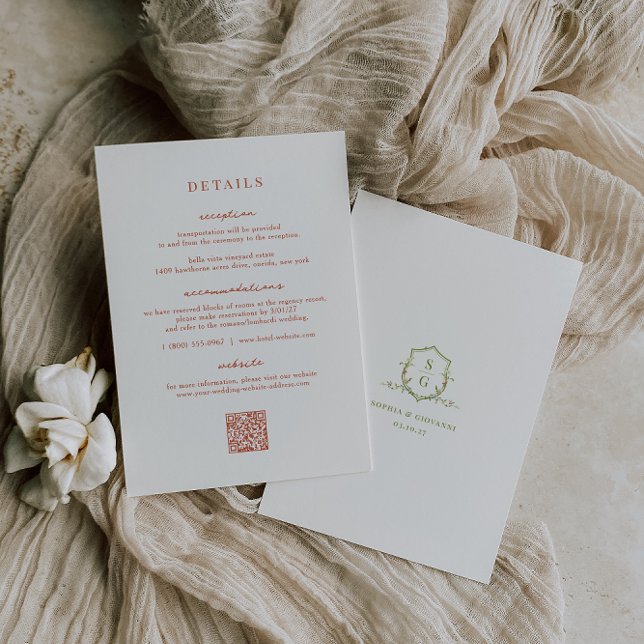 Carte d'informations sur le Mariage Verona Sunset  (Créateur téléchargé)