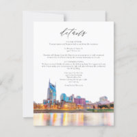 Carte d'informations sur le Mariage Watercolor Nas