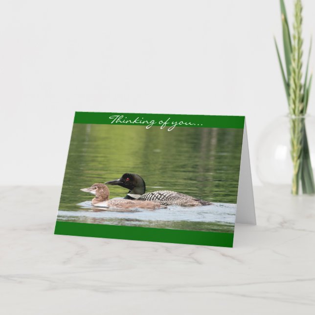 Carte Dingue et bébé - pensant à vous (Devant)