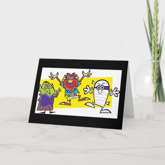 Carte Dingue Halloween Vanpire Ghost Werewolf (Devant)