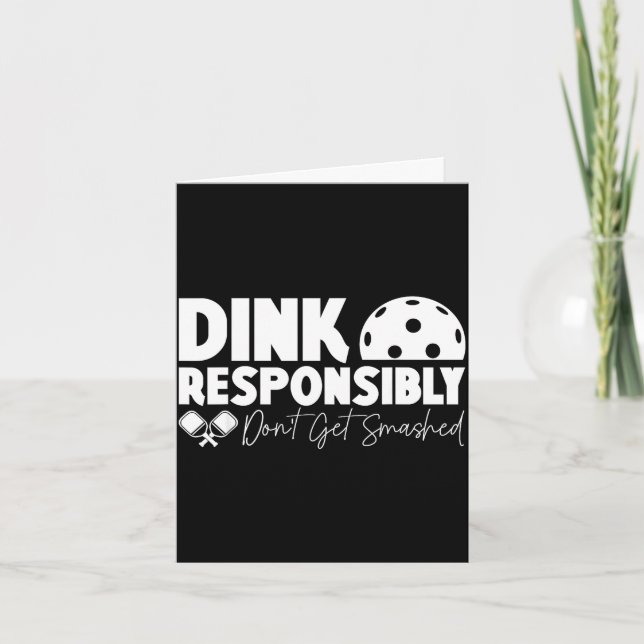 Carte Dink de manière responsable ne vous faites pas écr (Devant)
