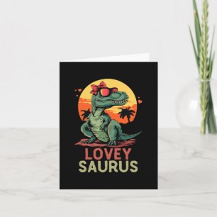 Carte Dino Dinosaure Lovey-saurus T-rex Drôle Trex