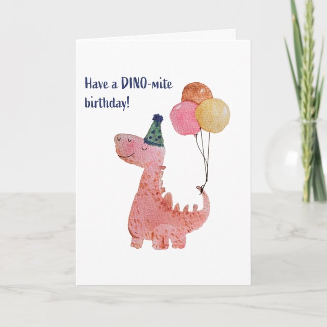 Carte DINO-mite anniversaire ! (Devant)