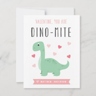 Carte Dino-Mite Valentine's Day Card