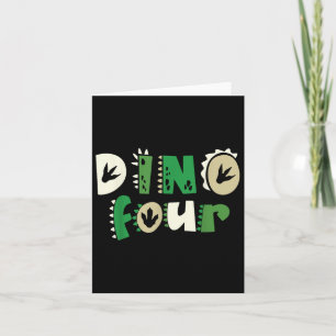 Carte Dino Quatre Anniversaire Dinosaur 4e Anniversaire 