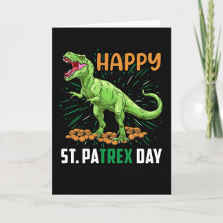 Carte Dino St Patricks Day Drôle Enfants Tout-Petits Gar