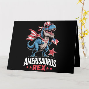 Carte Dinosaur 4 juillet Amerisaurus T Rex Funny