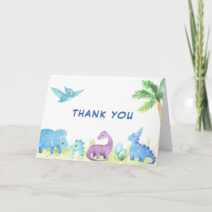 Carte Dinosaur Baby shower Merci