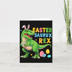 Carte Dinosaur Bunny Saurus Rex pour enfants garçons fil