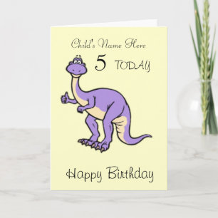 Carte Dinosaur Child's Personalised Birthday Card