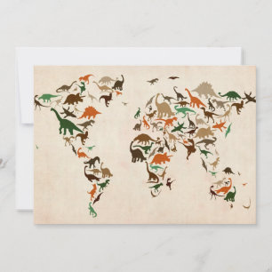 Carte Dinosaur de la carte du monde