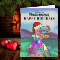 Dinosaur Noël T Rex Père Noël Personnalisé