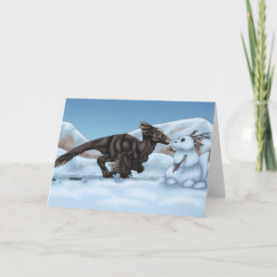 Carte Dinosaur Snowman