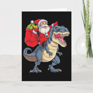 Carte Dinosaur T Rex Noël Santa Garçons Hommes Filles Xm