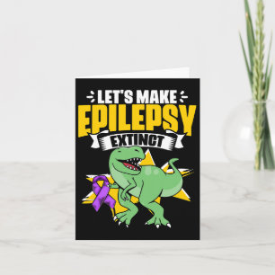 Carte Dinosaur Trex Soutien Survivant Épilepsie Sensibil